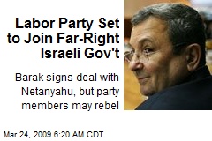 Labor Party Set to Join Far-Right Israeli Gov't