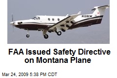 FAA Issued Safety Directive on Montana Plane
