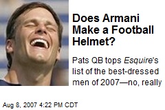 Does Armani Make a Football Helmet?