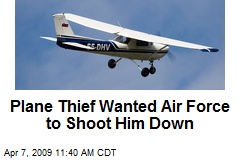 Plane Thief Wanted Air Force to Shoot Him Down