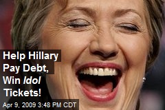 Help Hillary Pay Debt, Win Idol Tickets!
