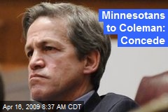 Minnesotans to Coleman: Concede