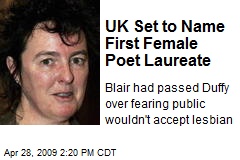 UK Set to Name First Female Poet Laureate