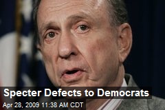 Specter Defects to Democrats