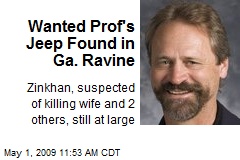 Wanted Prof's Jeep Found in Ga. Ravine