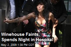 Winehouse Faints, Spends Night in Hospital