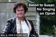 Simon to Susan: No Singing on Oprah