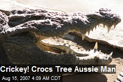 Crickey! Crocs Tree Aussie Man