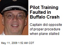 Pilot Training Faulted in Buffalo Crash