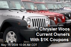 Chrysler Woos Current Owners With $1K Coupons