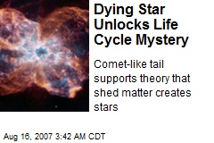 Dying Star Unlocks Life Cycle Mystery