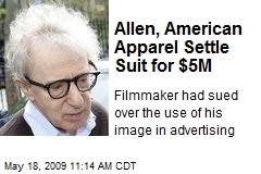 Allen, American Apparel Settle Suit for $5M