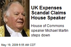UK Expenses Scandal Claims House Speaker