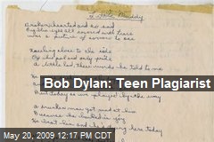 Bob Dylan: Teen Plagiarist