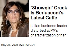 'Showgirl' Crack Is Berlusconi's Latest Gaffe