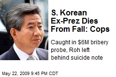 S. Korean Ex-Prez Dies From Fall: Cops