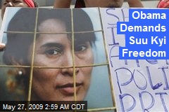 Obama Demands Suu Kyi Freedom