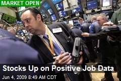 Stocks Up on Positive Job Data