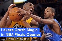 Lakers Crush Magic in NBA Finals Opener