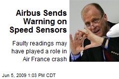 Airbus Sends Warning on Speed Sensors