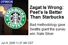 Zagat Is Wrong: Peet's Is Better Than Starbucks