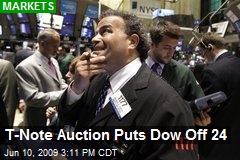 T-Note Auction Puts Dow Off 24