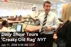 Daily Show Tours 'Creaky Old Rag' NYT