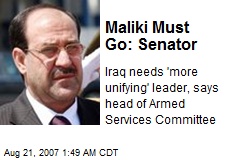 Maliki Must Go: Senator