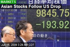 Asian Stocks Follow US Drop