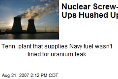 Nuclear Screw-Ups Hushed Up