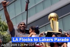 LA Flocks to Lakers Parade