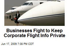 Businesses Fight to Keep Corporate Flight Info Private