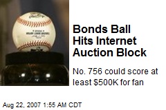 Bonds Ball Hits Internet Auction Block