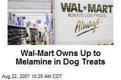 Wal-Mart Owns Up to Melamine in Dog Treats
