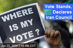 Vote Stands, Declares Iran Council