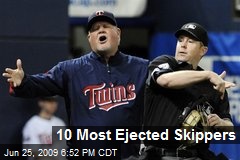 10 Most Ejected Skippers
