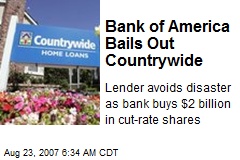Bank of America Bails Out Countrywide
