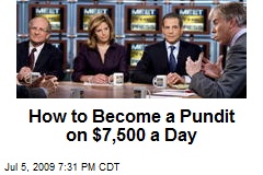 How to Become a Pundit on $7,500 a Day