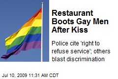Restaurant Boots Gay Men After Kiss