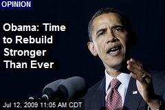 Obama: Time to Rebuild Stronger Than Ever