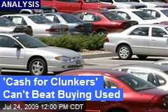 'Cash for Clunkers' Can't Beat Buying Used