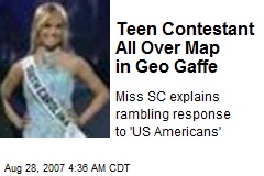 Teen Contestant All Over Map in Geo Gaffe