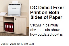 DC Deficit Fixer: Print on Both Sides of Paper