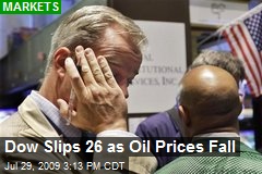 Dow Slips 26 as Oil Prices Fall