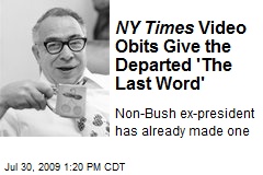 NY Times Video Obits Give the Departed 'The Last Word'