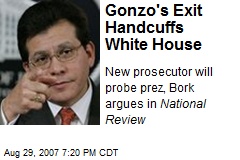 Gonzo's Exit Handcuffs White House