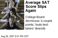 Average SAT Score Slips Again