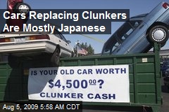 Cars Replacing Clunkers Are Mostly Japanese