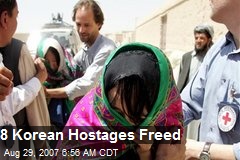 8 Korean Hostages Freed
