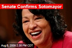 Senate Confirms Sotomayor